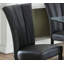Ensemble de chaises noires 2 pièces en similicuir noir