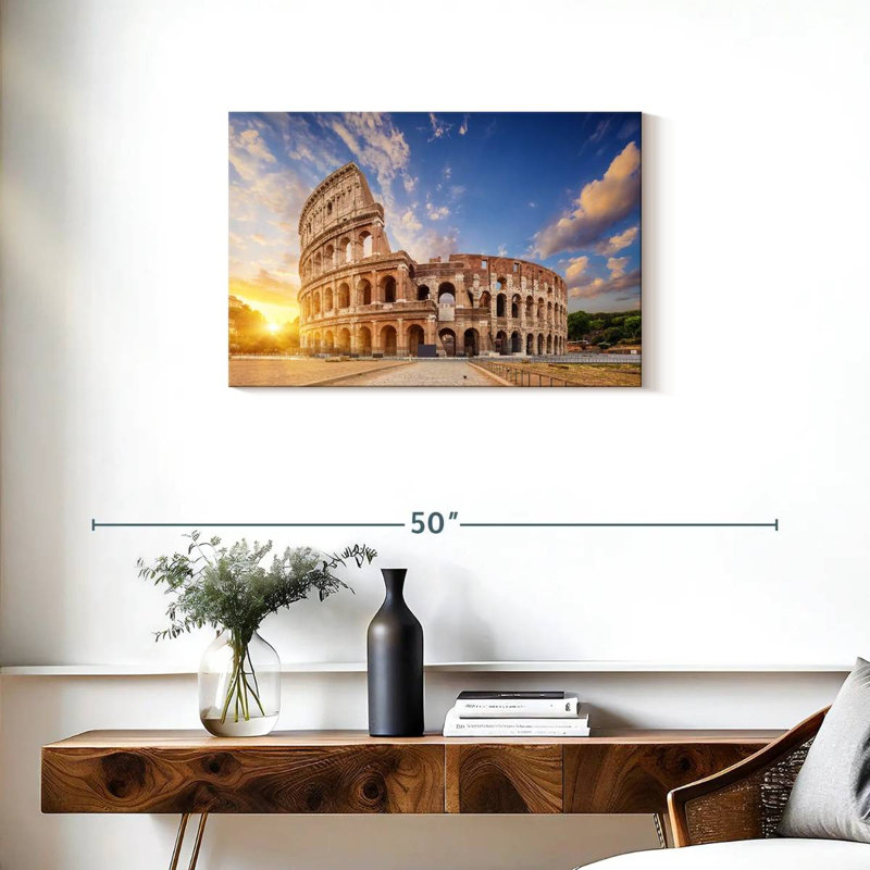 Ravi le Colosseo romain, H 20 po x l 30 po