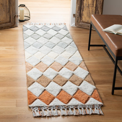 Tapis gris / gris anthracite en laine / jute touffeté à la main Gile