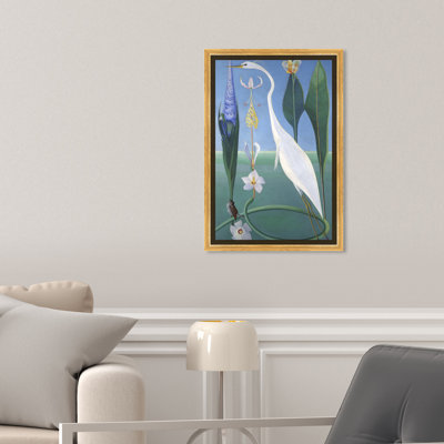 Oiseau dans un jardin - Peinture