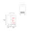 Meuble-lavabo autoportant à une porte de 18 po de large Tacna, avec vasque en porcelaine, rangement pour salle de bain, blanc-261731367