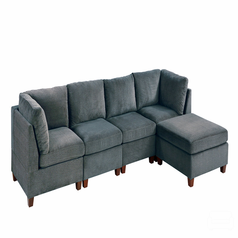Ensemble modulaire - 5 pièces, H 35 po x l 134 po x P 74 po