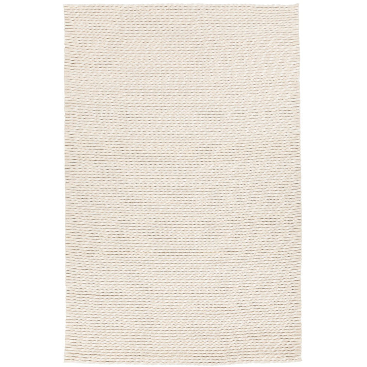 Renea Wool Area Rug in White