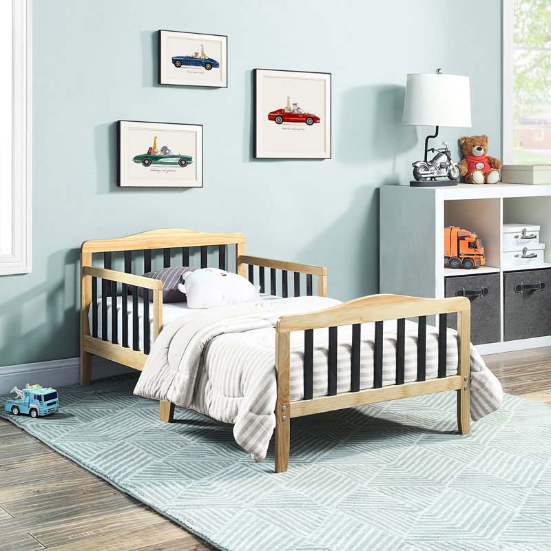 Twain Toddler Bed, Natural/Black