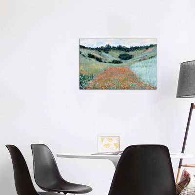 «Poppy Field in a Hollow près de Giverny» par Claude Monet - reproduction d'art