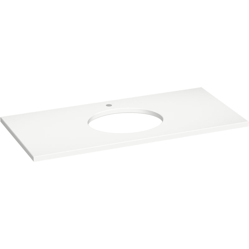 Plateau de meuble-lavabo 49 po Silestone Quartz, Blanc Miami