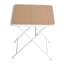 Table carrée pliante avec plateau en polypropylène et pieds en métal, résistante aux intempéries, idéale pour les terrasses et les cuisines, blanche, patins antidérapants, table multifonctionnelle résistante aux intempéries, métal, kaki, antitache, montage rapide