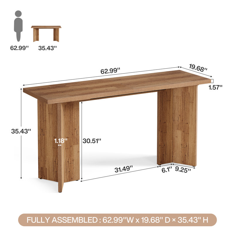 62.99" Long Bar Table, Home Bar Unit