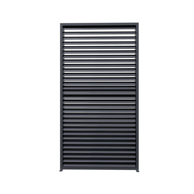 Purple Leaf Fixed Aluminum Shutter Wall For Louvered Pergola, Gray