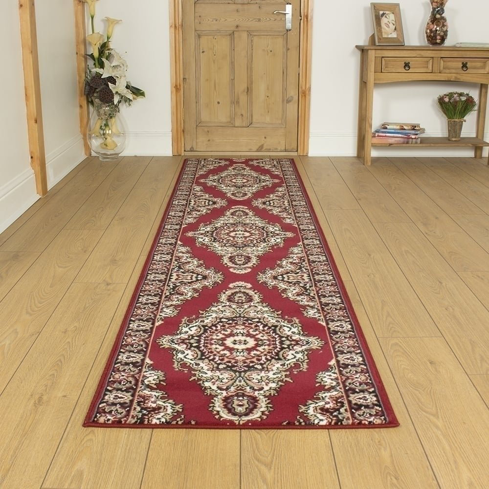 Turkesh Red Hallway Runner Rug – Soft, Comfortable & Durable Carpet for Hall, Kitchen & Corridor