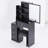 Compact And Stylish Bedside Cabinet Set With Extra Large Mirror And High Capacity Storage-913742251
