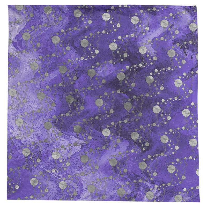 Leffel Abstract Square Tablecloth, Purple/White