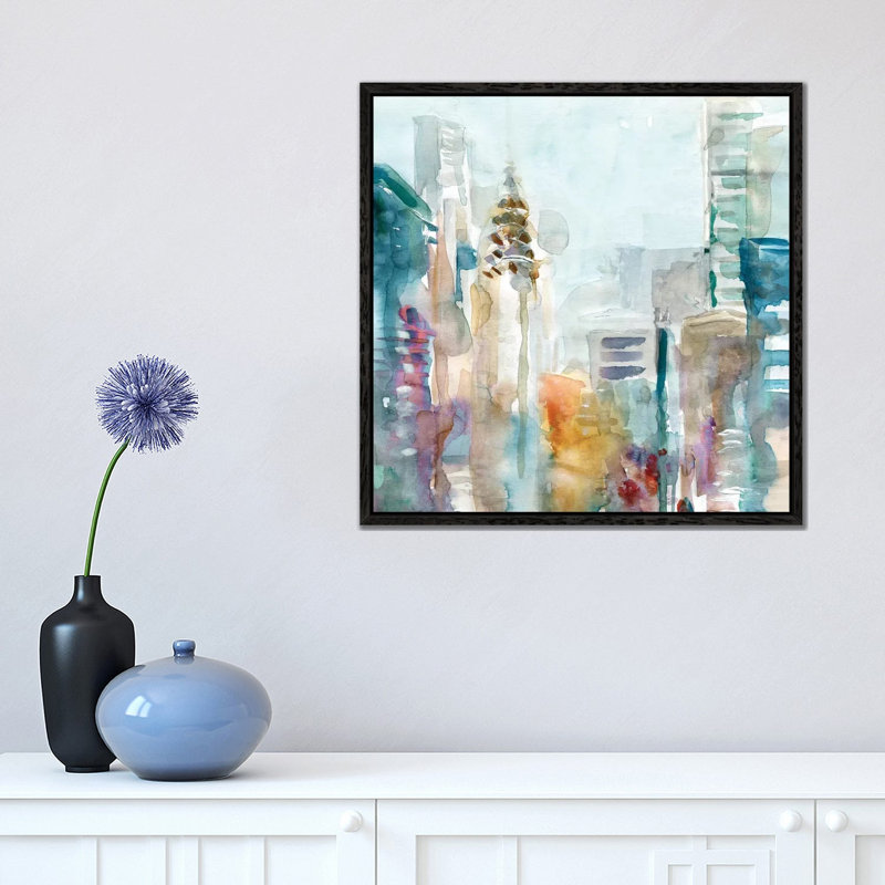 Spectrum NYC by Carol Robinson - Print on Canvas, 45.72 cm H x 45.72 cm W, Black Framed