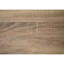 Console de couloir contemporaine étroite en taupe foncé et métal noir