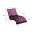 Chaise longue d'intérieur rembourrée capitonnée à boutons avec coussin-36796710