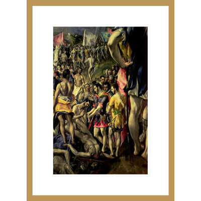 «The Martyrdom of St. Maurice» par El Greco - Estampe numérique encadrée