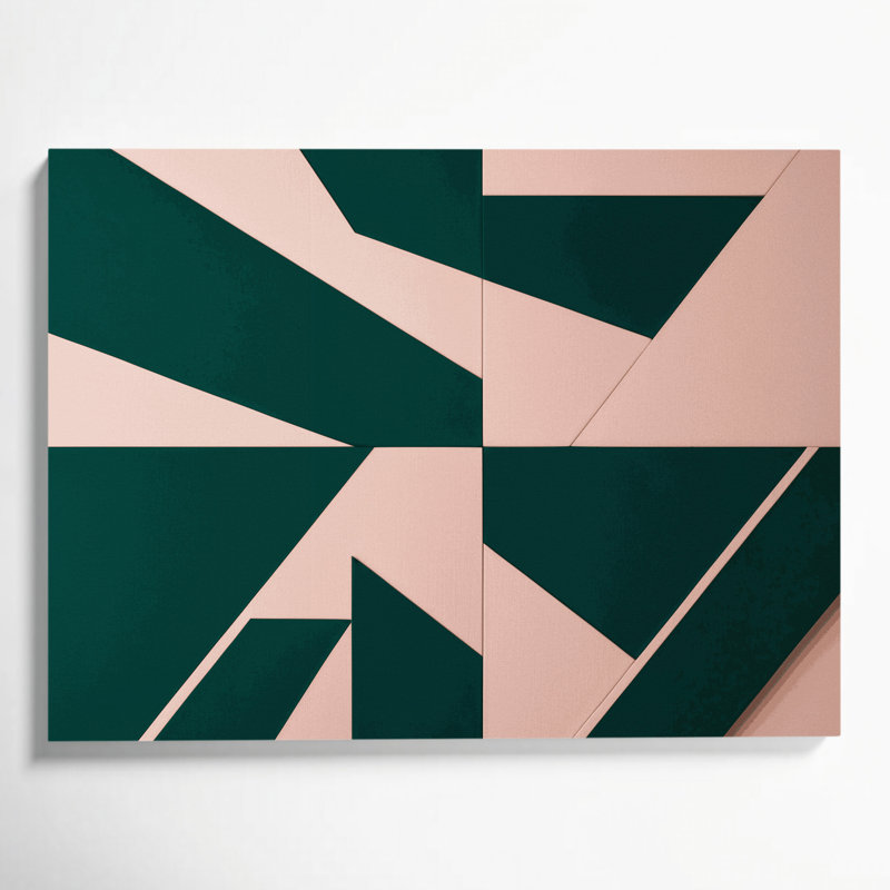 Minimalisme 97, art mural sur toile verte, H 11 po x l 14 po