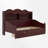 Twin Size Wood Daybed With Built-In Shelving Headboard & Under-Bed Storage Drawers-1019510991