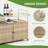 Outdoor Kitchen Island Wicker Bar Table with Wheels and Ice Bucket-1675026622