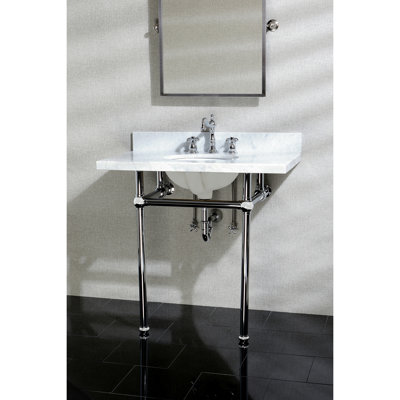 Kingston Brass Templeton 36-Inch Vanity Top with Brass Legs (8-Inch, 3-Hole)