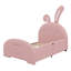 Lit simple recouvert d'un motif de lapin, thème de princesse-351632834