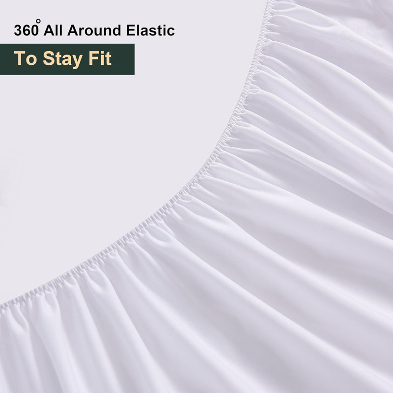 Mattress Encasement, 100% Waterproof 5-Sided Mattress Protector, Full / Double