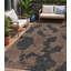 Tapis extérieur lavable abstrait 5 pi x 8 pi chocolat et gris anthracite