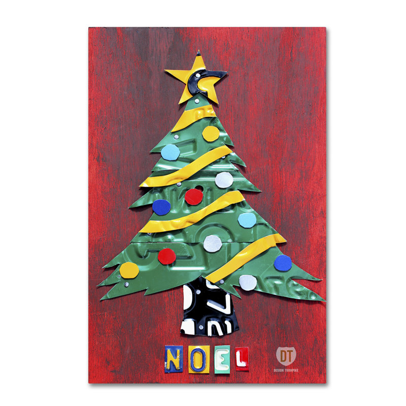 « noel christmas tree » par design turnpike, impression sur toile tendue, H 32 po x l 22 po x P 2 po