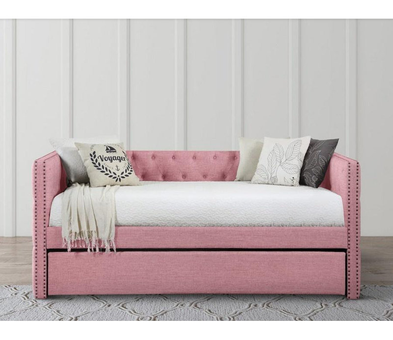 Lit de jour avec couchette Stefka Pink