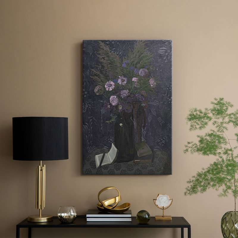 Motif floral rétro CCLxxiv - galerie Cavas, H 36 po x l 24 po