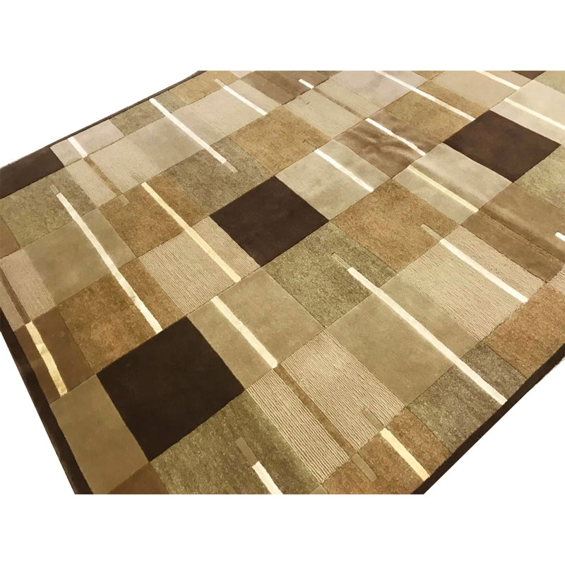 Himalayan Geometric Area Rug in Beige