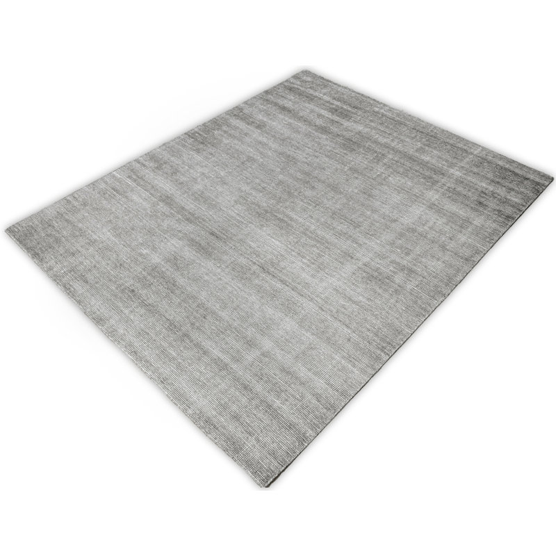Tapis gris en laine noué à la main Bahri, Rectangle 2 pi x 3 pi