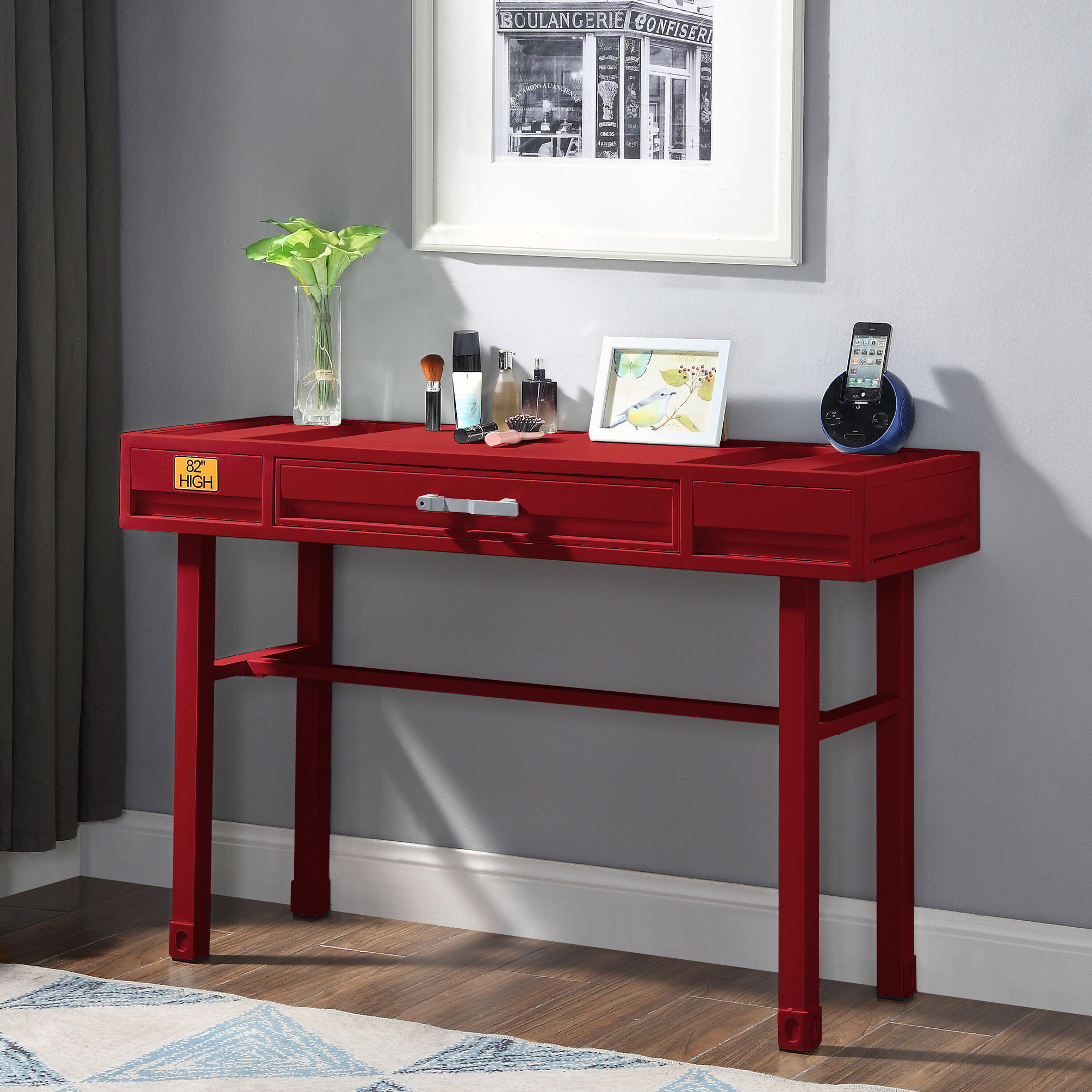 17 Stories Red Vanity Desk Wayfair Canada