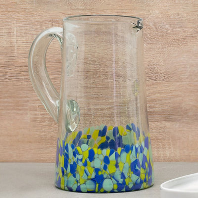 10 Strawberry Street Mazatlan Mexican Glassware, Pitcher
