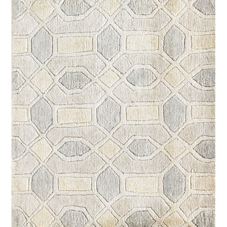 Arline Viscose Geometric Indoor Rug