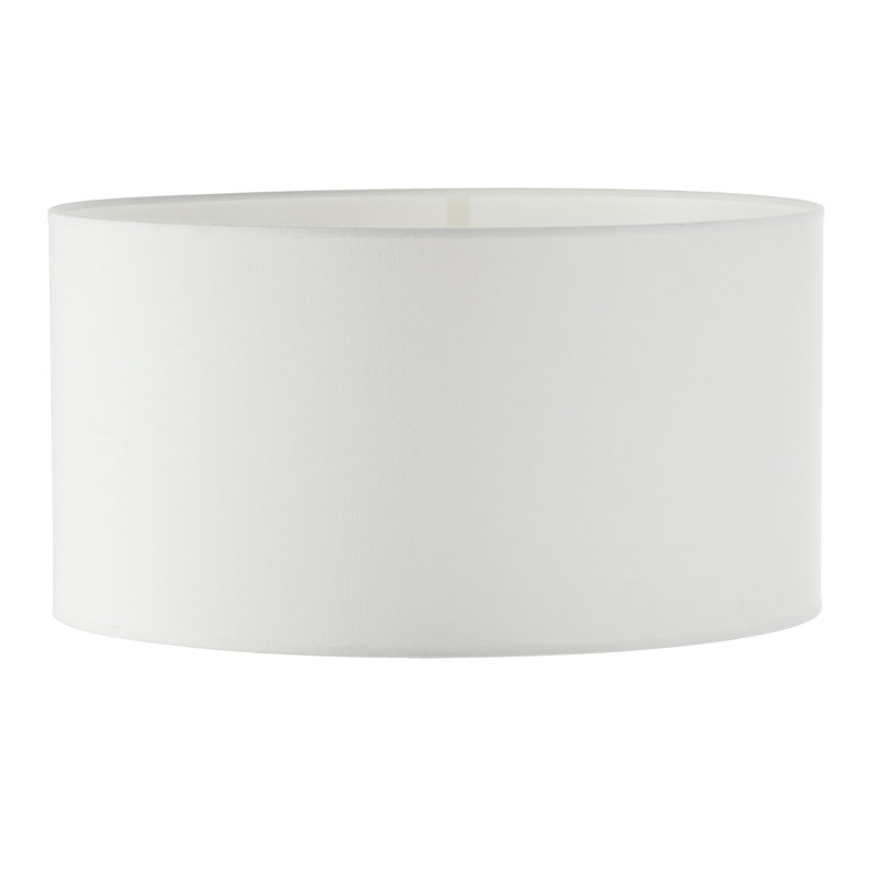 Nicolini 30 cm H Drum Cotton Lamp Shade ( Screw On ), White