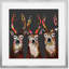 Designer cerf sur charbon - impression sur toile tendue-18787605-22037468