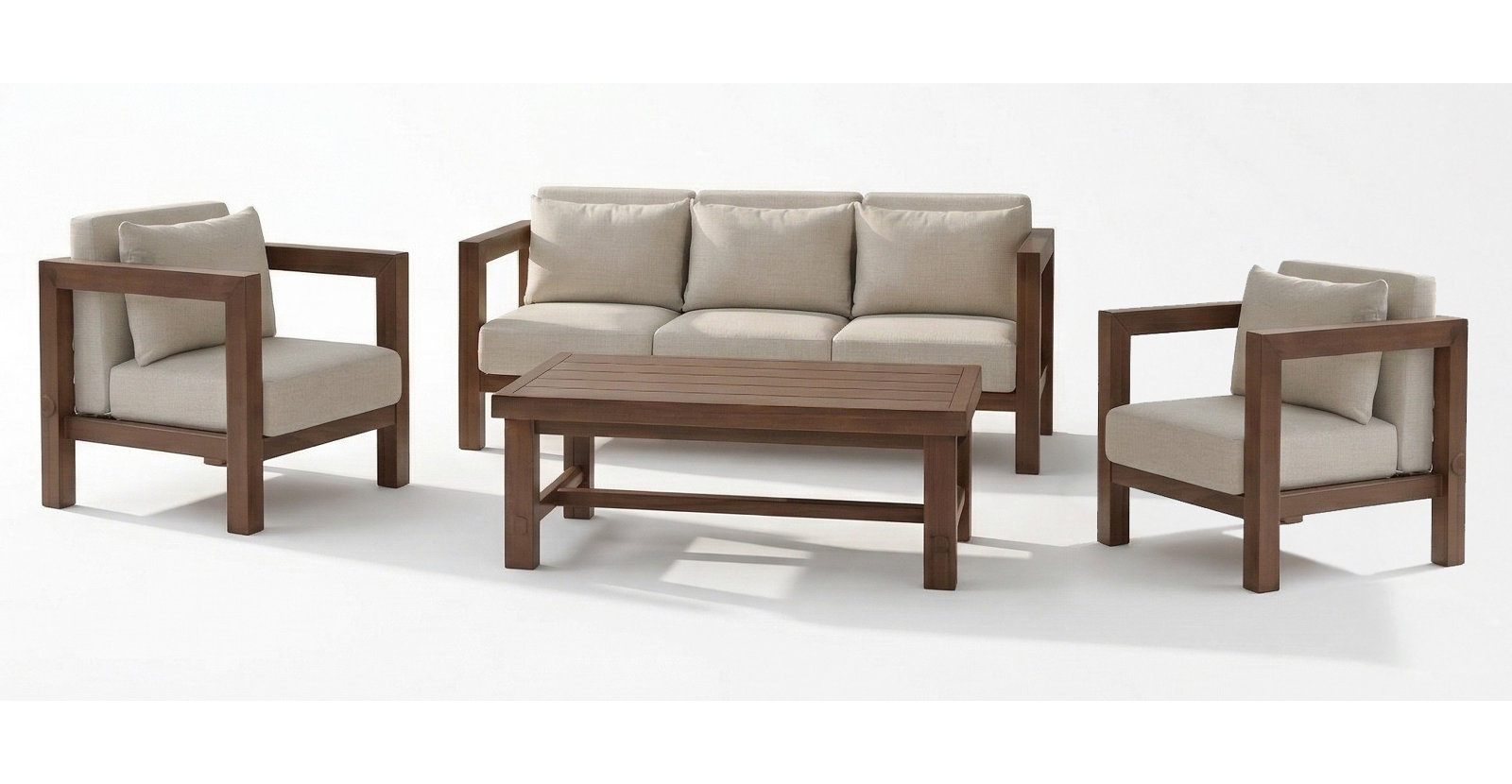 Olivia 30" Eucalyptus Patio Table