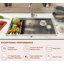 Évier de cuisine à simple cuve en acier inoxydable encastré avec robinet de cuisine L 32 po x l 19 po-85240425