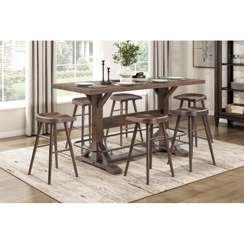 Ensemble de 2 tabourets de bar ergonomiques avec cadre en bois robuste