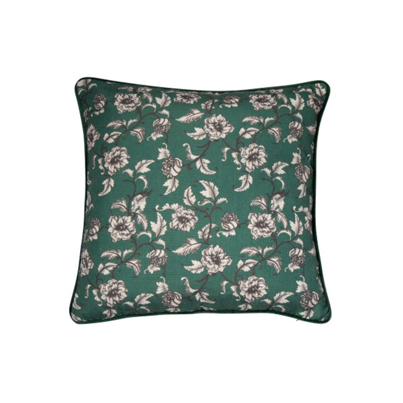 Abstract Sqaure Throw Cushion, Green
