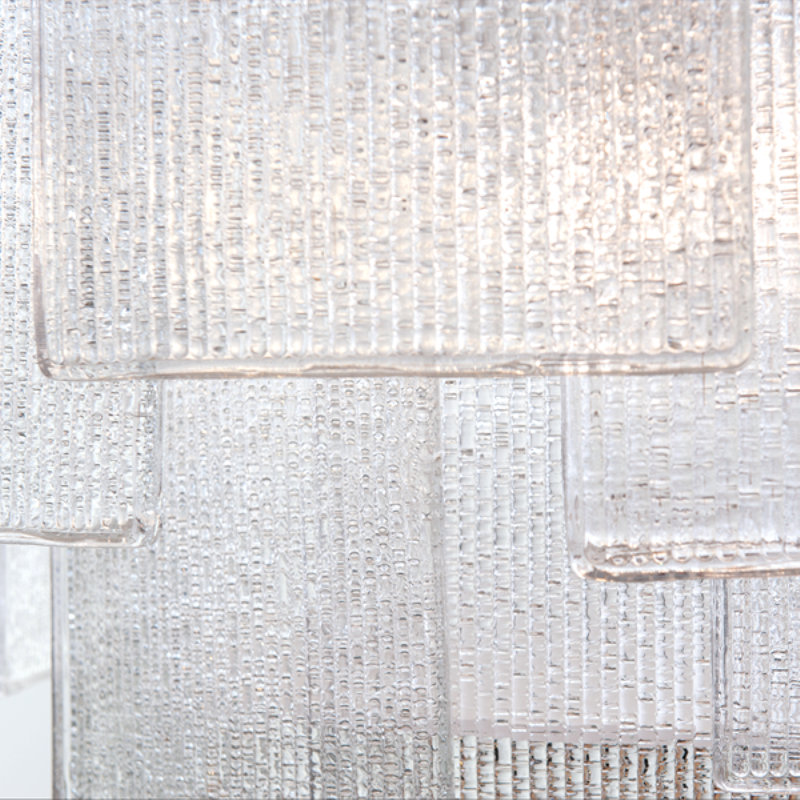 Lustre suspendu en verre de Murano Light, Bronze brossé, Transparent, H 26 po x l 24 po x P 24 po
