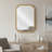 Solid Wood Frame Rounded Corner Decorative Mirror