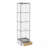 Modern Glass Display Cabinet With Drawer , Antique Cabinet With Led Lights, Tempered Glass Bookshelf,  1-Door Storage Case With 4 Shelves-1363088592