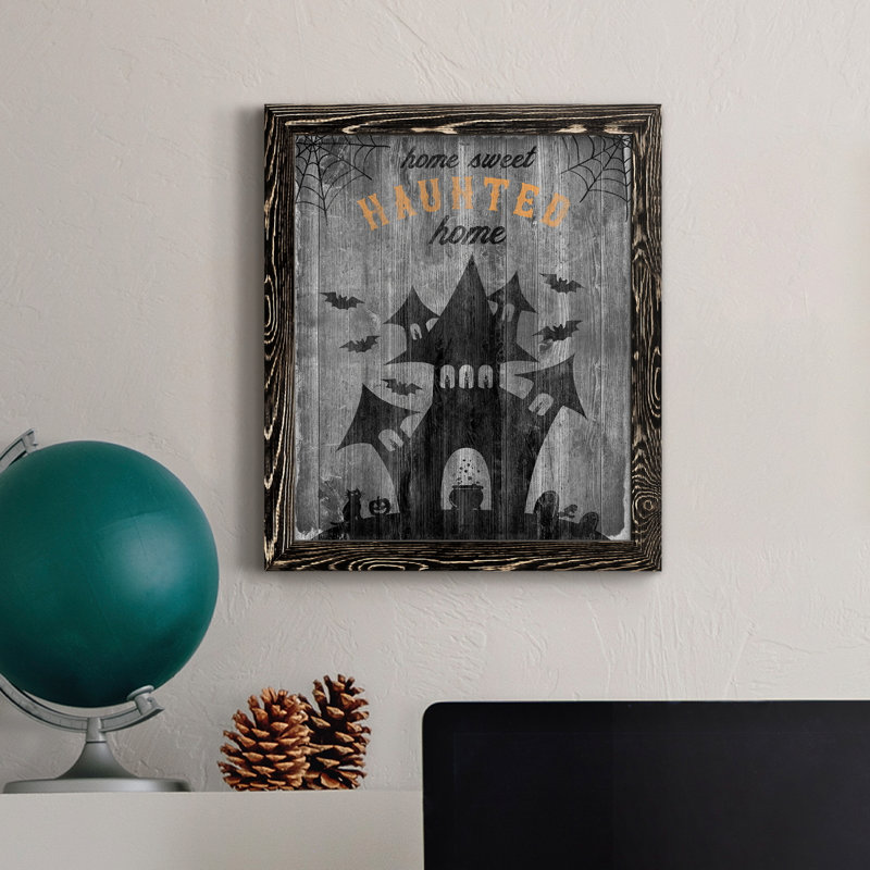 Haunted House - publicités encadrées sur toile, Noir, H 44 po x l 31 po x P 1 po