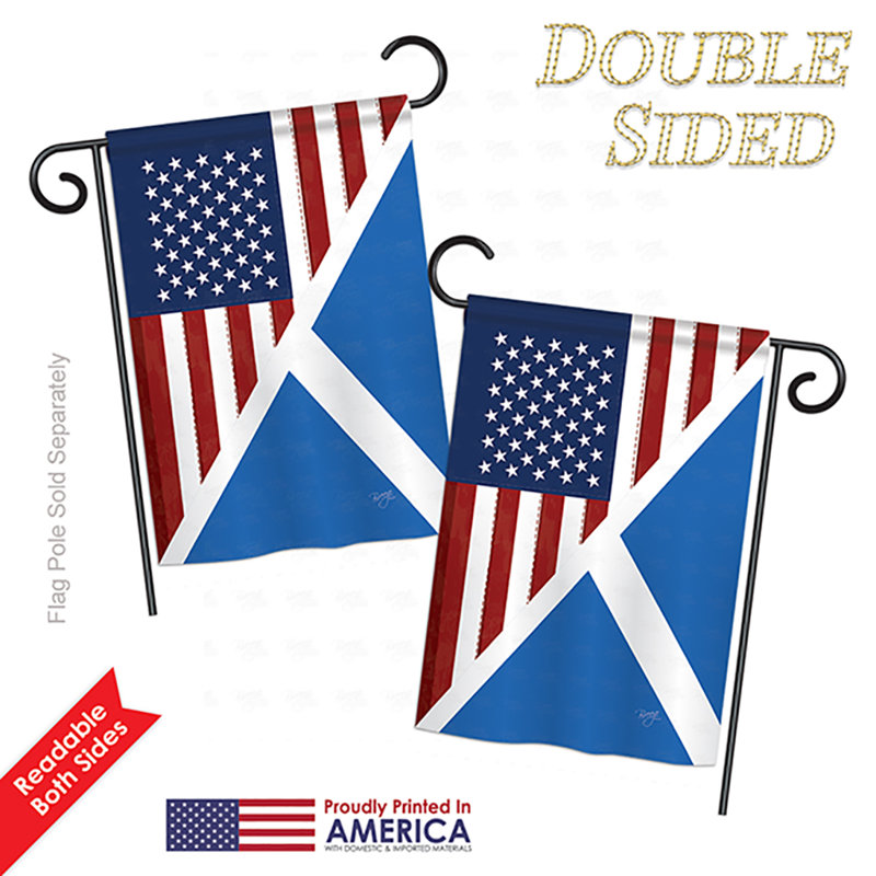 Drapeau de maison / jardin en polyester à 2 côtés American Ecosse, H 18 po x l 13 po
