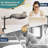 Grey Elevated Desktop Cat Perch, Robust Desk‑mounted Cat Nest with 360‑Degree Rotation and Height Adjustable Function