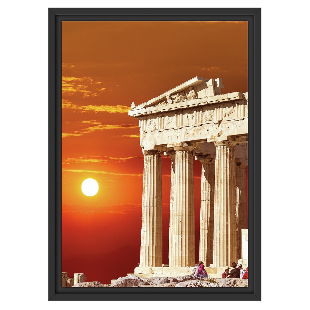 Gerahmtes Wandbild Tempel der Athene