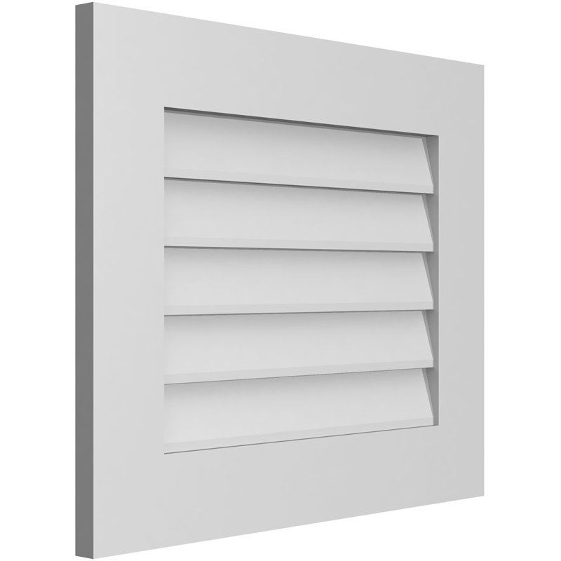 Vent à pignon rectangulaire en uréthane non-fonctionnel, H 20 po x l 24 po x P 1 po