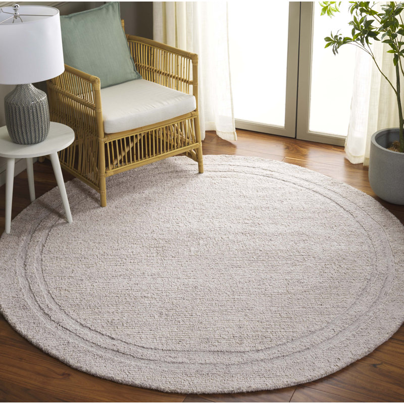 Tapis beige clair Renewal, Rond 6 pi